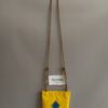 POCHE AMOVIBLE BANDOULIERE jaune turquoise Poche de sac se transformant en petit sac grâce à sa bandoulière amovible en corde