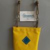 POCHE AMOVIBLE BANDOULIERE jaune turquoise Poche de sac se transformant en petit sac grâce à sa bandoulière amovible en corde