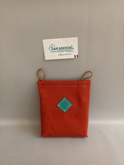 POCHE AMOVIBLE BANDOULIERE Brique turquoise foncé