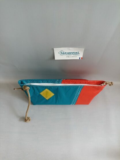 Trousse de toilette BERMUDES SKV turquoise et rouge