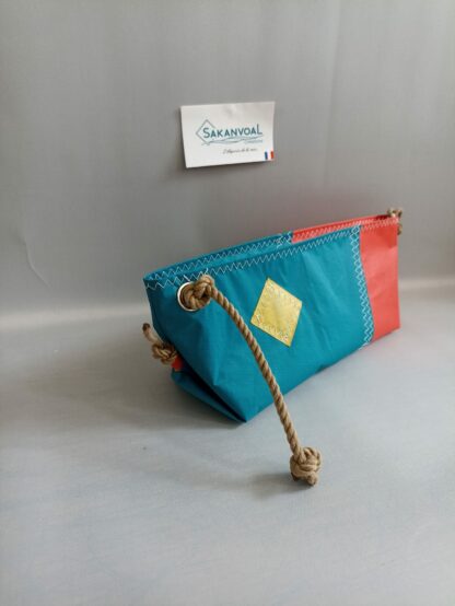Trousse de toilette BERMUDES SKV turquoise et rouge